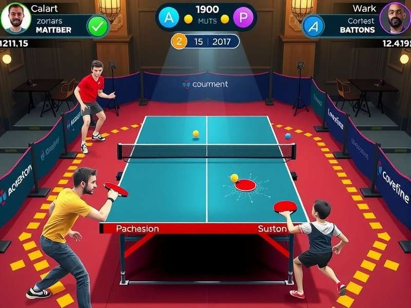 Ace Paddle Virtuoso tournament mode showing competitive gameplay interface